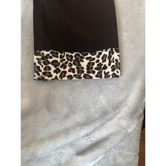 No Boundaries womens size 15  Juniors Black Capri Pants With Leopard Print Cuff - Picture 8 of 16